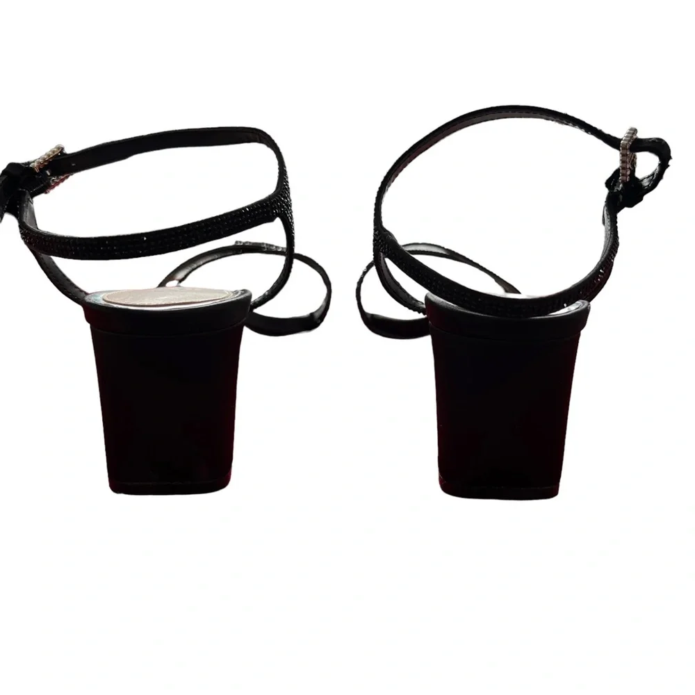 Jewel Badgley Mischka Omari I Sandal in Black Satin Size 10. Worn once - Picture 9 of 9